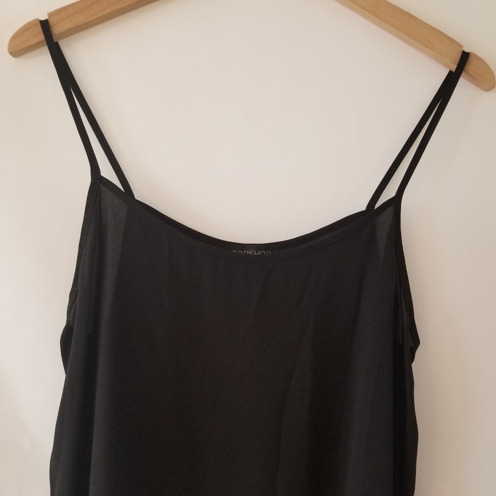 Topshop Spaghetti Strap Camisole - Basic Black - image 2